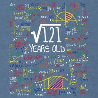 11th Birthday Square Root Of 121 11 Years Old Math Lover Garment-Dyed Sweatshirt