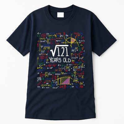 11th Birthday Square Root Of 121 11 Years Old Math Lover Tall T-Shirt