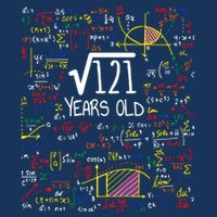 11th Birthday Square Root Of 121 11 Years Old Math Lover Drawstring Bag