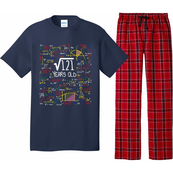 11th Birthday Square Root Of 121 11 Years Old Math Lover Pajama Set