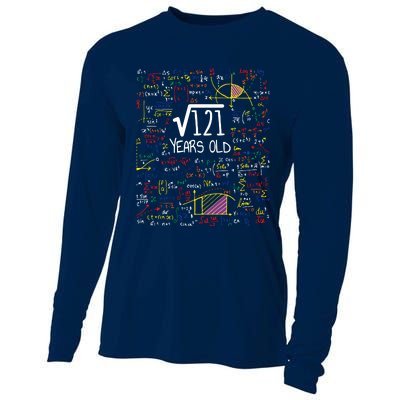 11th Birthday Square Root Of 121 11 Years Old Math Lover Cooling Performance Long Sleeve Crew