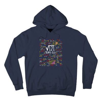 11th Birthday Square Root Of 121 11 Years Old Math Lover Tall Hoodie