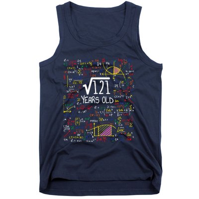 11th Birthday Square Root Of 121 11 Years Old Math Lover Tank Top