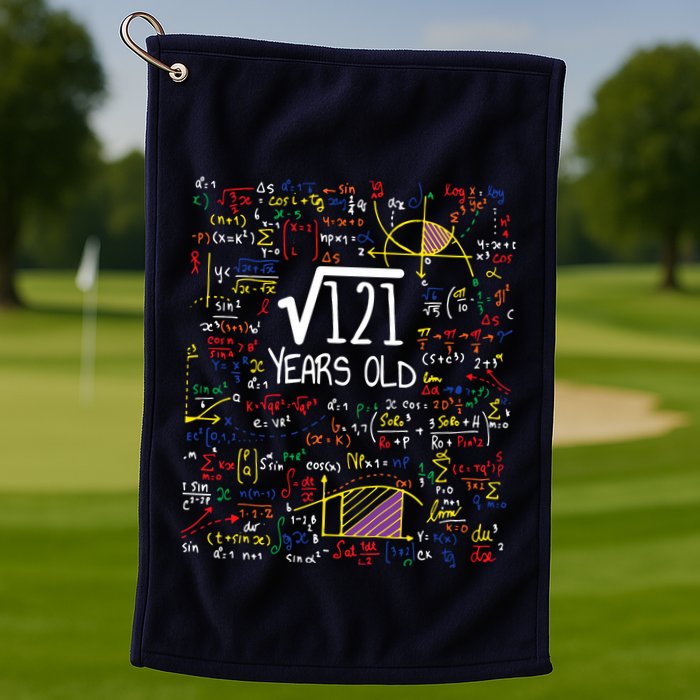 11th Birthday Square Root Of 121 11 Years Old Math Lover Golf Towel