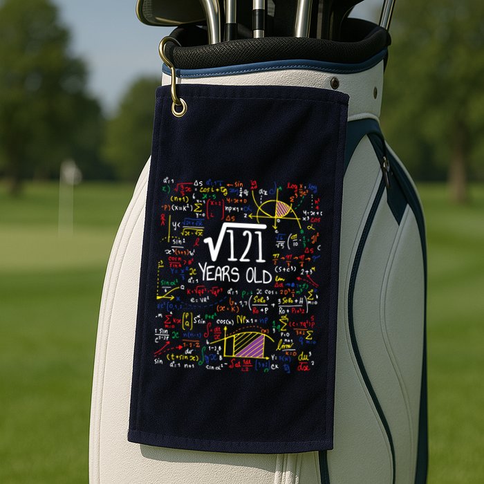 11th Birthday Square Root Of 121 11 Years Old Math Lover Golf Towel