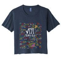 11th Birthday Square Root Of 121 11 Years Old Math Lover Women's Crop Top Tee