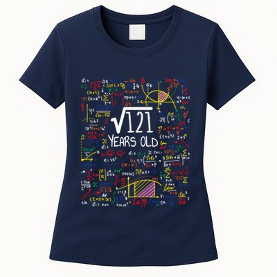 11th Birthday Square Root Of 121 11 Years Old Math Lover Womens T-Shirt