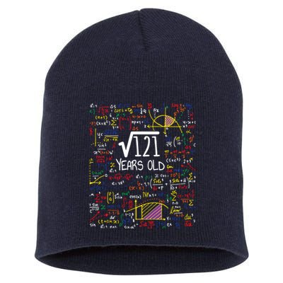 11th Birthday Square Root Of 121 11 Years Old Math Lover Short Acrylic Beanie