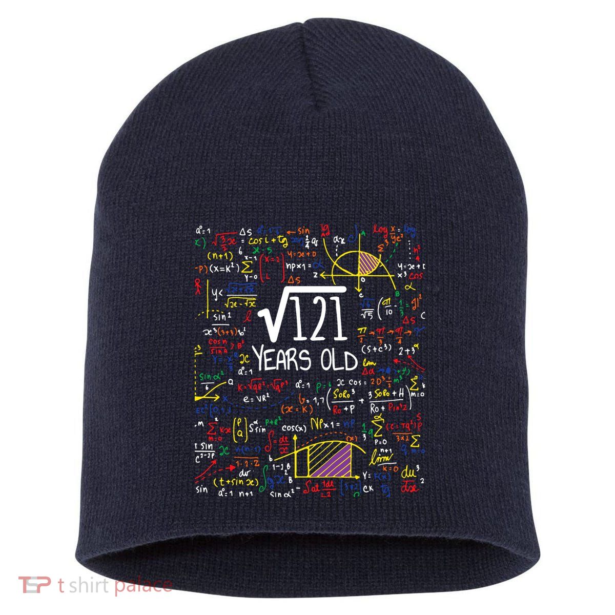 11th Birthday Square Root Of 121 11 Years Old Math Lover Short Acrylic Beanie