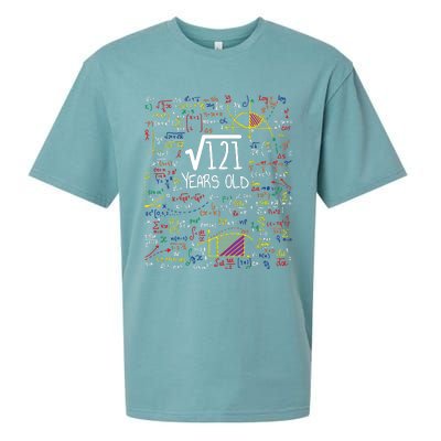 11th Birthday Square Root Of 121 11 Years Old Math Lover Sueded Cloud Jersey T-Shirt