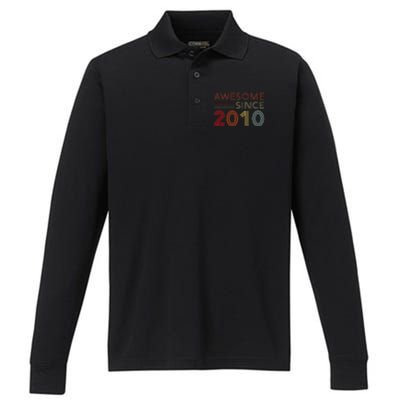 13yr BDay Son Boy Funny 2010 13th 13 Year Old Birthday Performance Long Sleeve Polo