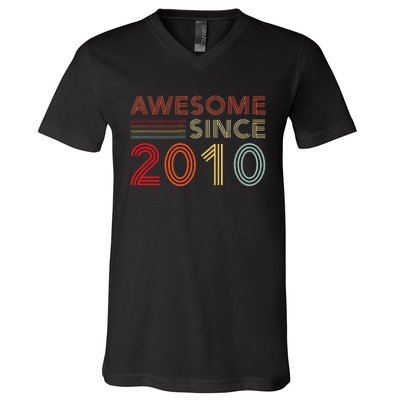 13yr BDay Son Boy Funny 2010 13th 13 Year Old Birthday V-Neck T-Shirt