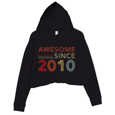 13yr BDay Son Boy Funny 2010 13th 13 Year Old Birthday Crop Fleece Hoodie