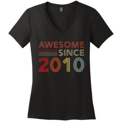 13yr BDay Son Boy Funny 2010 13th 13 Year Old Birthday Women's V-Neck T-Shirt