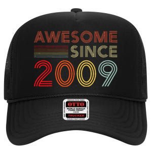 14yr BDay Son Boy Funny 2009 14th 14 Year Old Birthday High Crown Mesh Back Trucker Hat