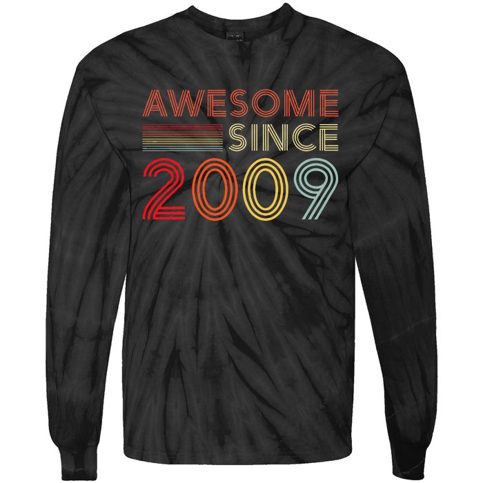 14yr BDay Son Boy Funny 2009 14th 14 Year Old Birthday Tie-Dye Long Sleeve Shirt