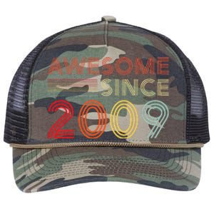 14yr BDay Son Boy Funny 2009 14th 14 Year Old Birthday Retro Rope Trucker Hat Cap