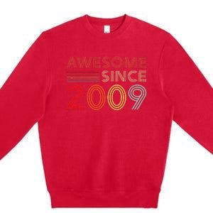 14yr BDay Son Boy Funny 2009 14th 14 Year Old Birthday Premium Crewneck Sweatshirt