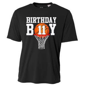 11th Birthday Sport 11 Years Old Basketball 11 Cooling Performance Crew T-Shirt