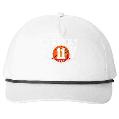 11th Birthday Sport 11 Years Old Basketball 11 Snapback Five-Panel Rope Hat