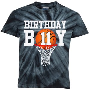 11th Birthday Sport 11 Years Old Basketball 11 Kids Tie-Dye T-Shirt