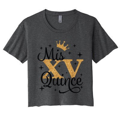 15th Birthday Shirt Mis Quince Quinceanera Women's Crop Top Tee