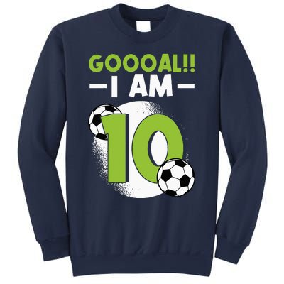 10th Birthday Soccer Themed Birthday 10 Years Old Sweatshirt