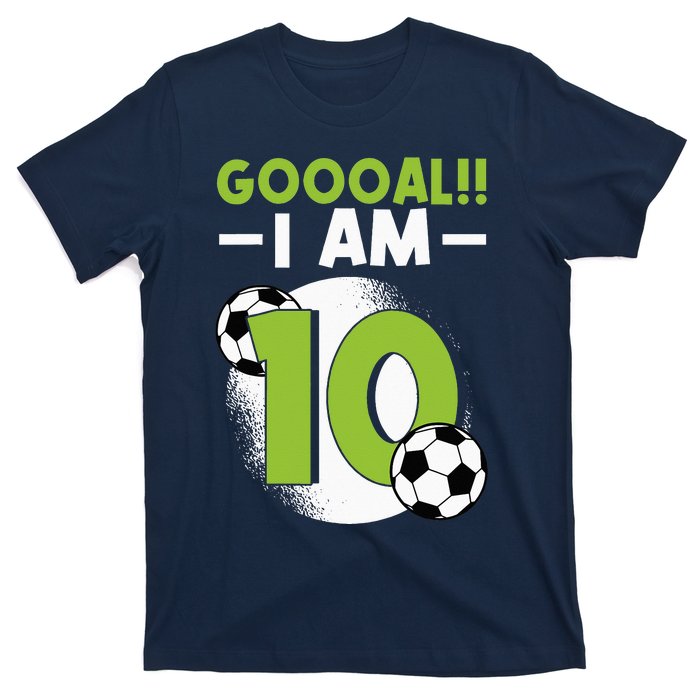 10th Birthday Soccer Themed Birthday 10 Years Old T-Shirt