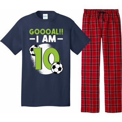 10th Birthday Soccer Themed Birthday 10 Years Old Pajama Set