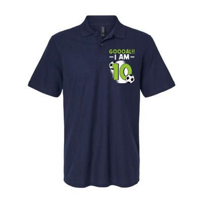 10th Birthday Soccer Themed Birthday 10 Years Old Softstyle Adult Sport Polo