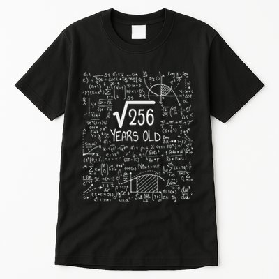 16th Birthday Square Root Of 256 16 Years Old Tall T-Shirt