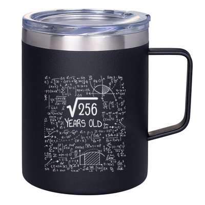 16th Birthday Square Root Of 256 16 Years Old 12oz Stainless Steel Coffee Mug