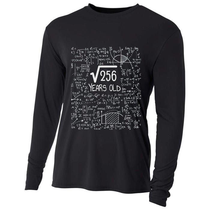 16th Birthday Square Root Of 256 16 Years Old Cooling Performance Long Sleeve Crew