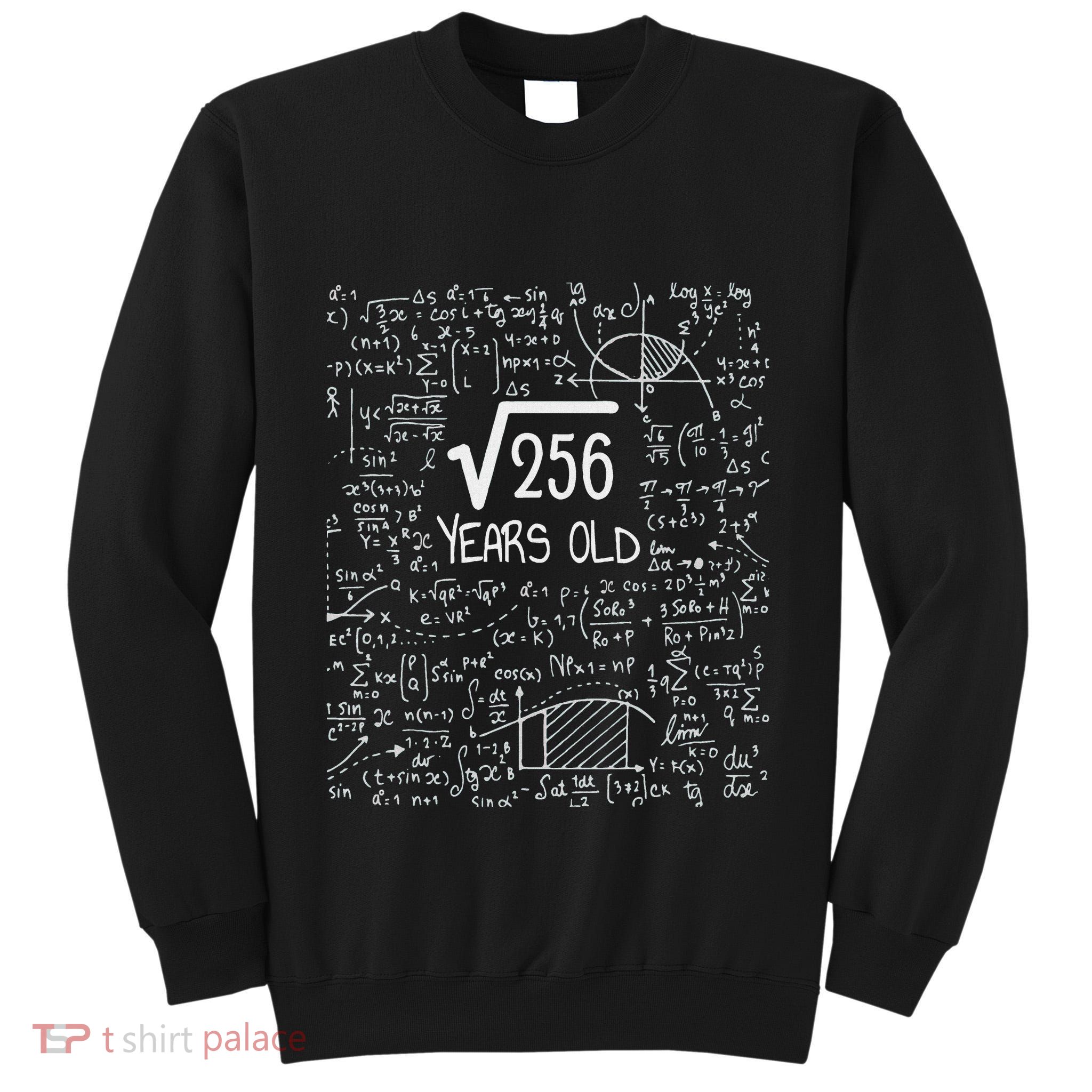 16th Birthday Square Root Of 256 16 Years Old Tall Sweatshirt