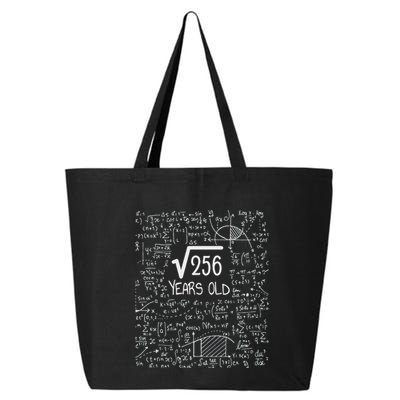 16th Birthday Square Root Of 256 16 Years Old 25L Jumbo Tote