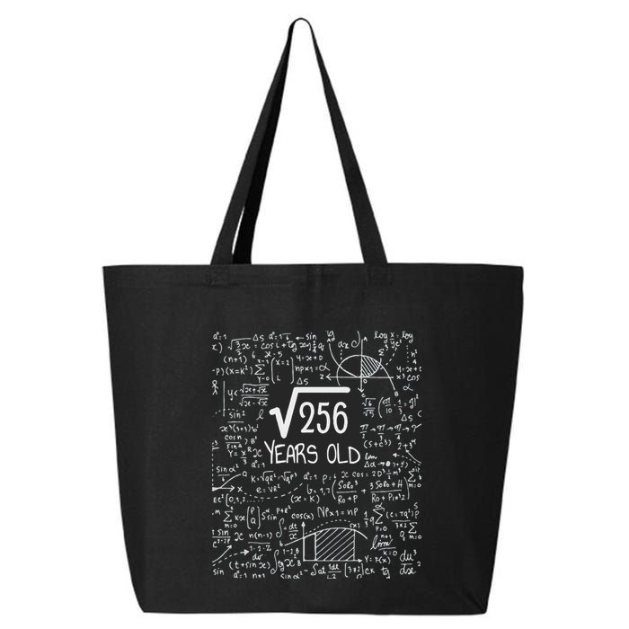 16th Birthday Square Root Of 256 16 Years Old 25L Jumbo Tote