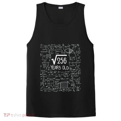 16th Birthday Square Root Of 256 16 Years Old PosiCharge Competitor Tank