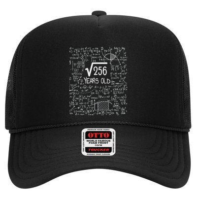 16th Birthday Square Root Of 256 16 Years Old Trucker Hat