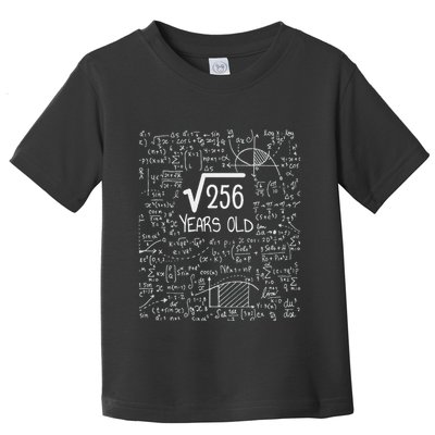 16th Birthday Square Root Of 256 16 Years Old Toddler T-Shirt