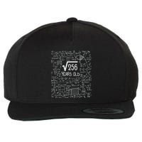 16th Birthday Square Root Of 256 16 Years Old Wool Snapback Cap
