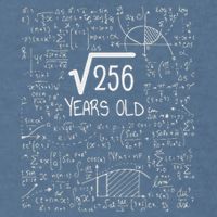 16th Birthday Square Root Of 256 16 Years Old Garment-Dyed Sweatshirt