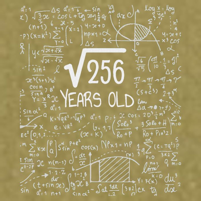 16th Birthday Square Root Of 256 16 Years Old Garment-Dyed Women's Muscle Tee