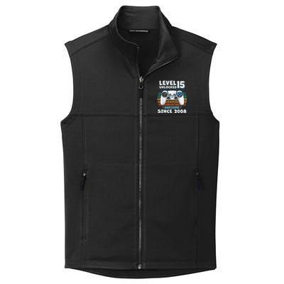 15yr BDay Son Boy Funny Gamer 15th 15 Year Old Birthday Collective Smooth Fleece Vest