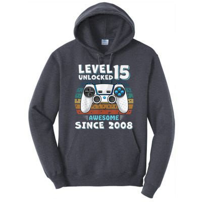 15yr BDay Son Boy Funny Gamer 15th 15 Year Old Birthday Tall Hoodie