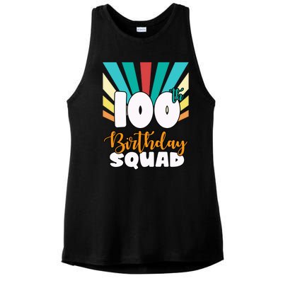 100th Birthday Squad 100 Years Old Ladies PosiCharge Tri-Blend Wicking Tank