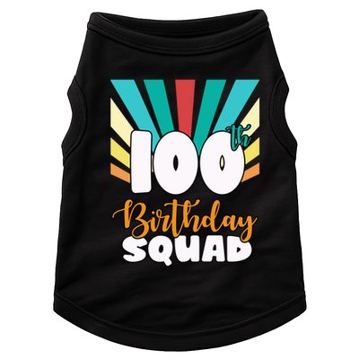 100th Birthday Squad 100 Years Old Doggie Tank