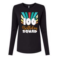 100th Birthday Squad 100 Years Old Womens Cotton Relaxed Long Sleeve T-Shirt