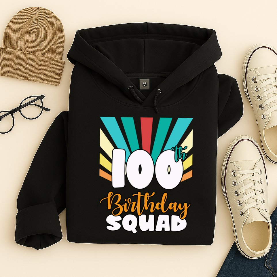 100th Birthday Squad 100 Years Old Hoodie