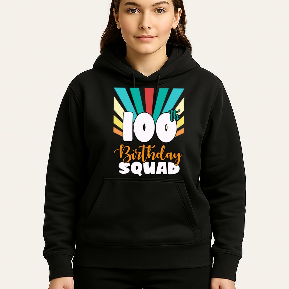 100th Birthday Squad 100 Years Old Hoodie