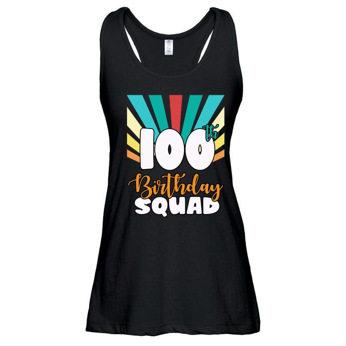 100th Birthday Squad 100 Years Old Ladies Essential Flowy Tank